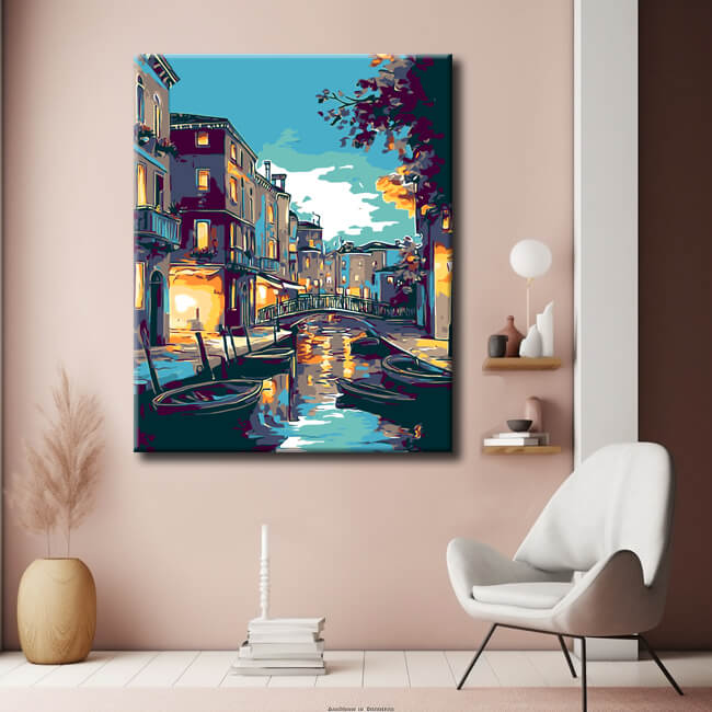 Malen nach Zahlen venedig kanal