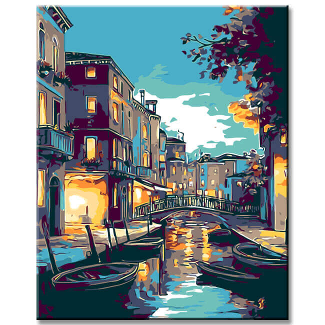 Malen nach Zahlen venedig kanal