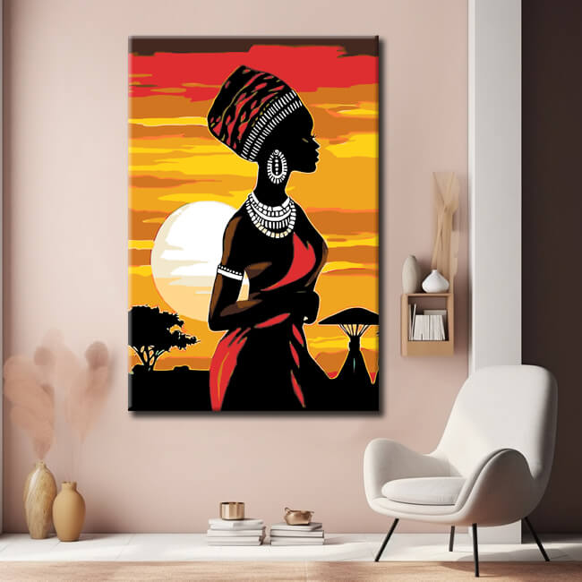 Malen nach Zahlen Afrika Kunst Träger - DC 09