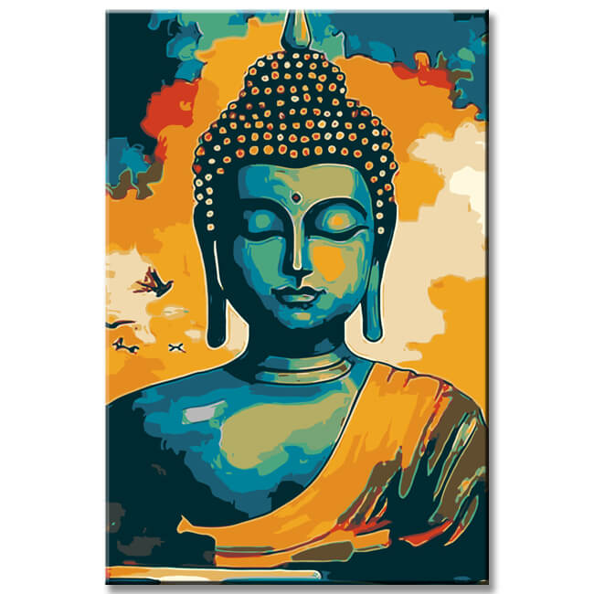 Malen nach Zahlen Schlafender Buddha MalKunst
