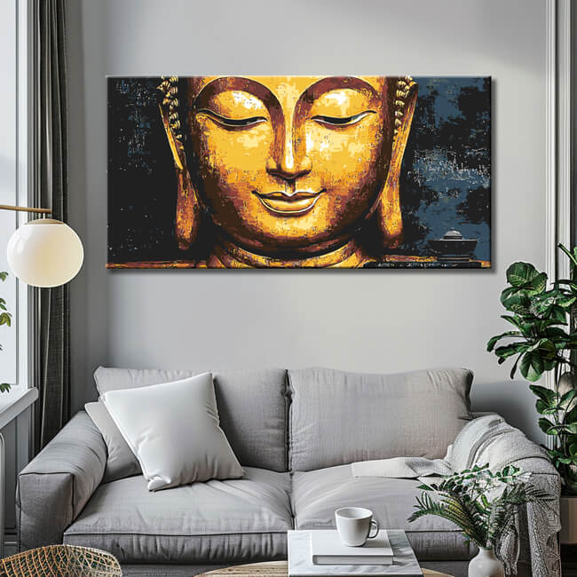 Malen nach Zahlen Buddha Tradition Gold Statue