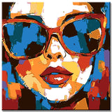 Painting by Numbers Modern Art Woman with Glasses