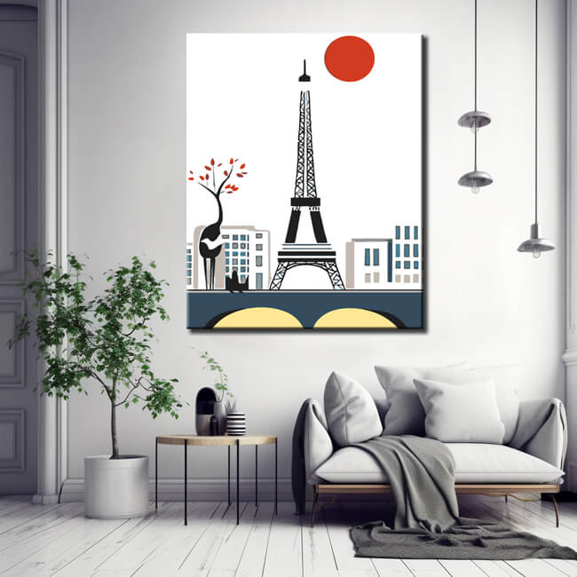 Malen nach Zahlen Paris Stadtschild