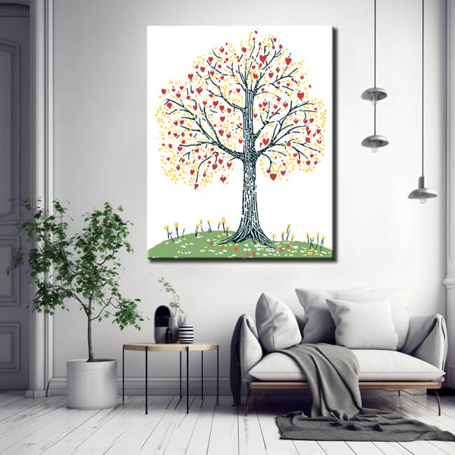 Malen nach Zahlen baum fruhjahr