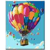 Malen nach Zahlen Bilder Heissluftballon