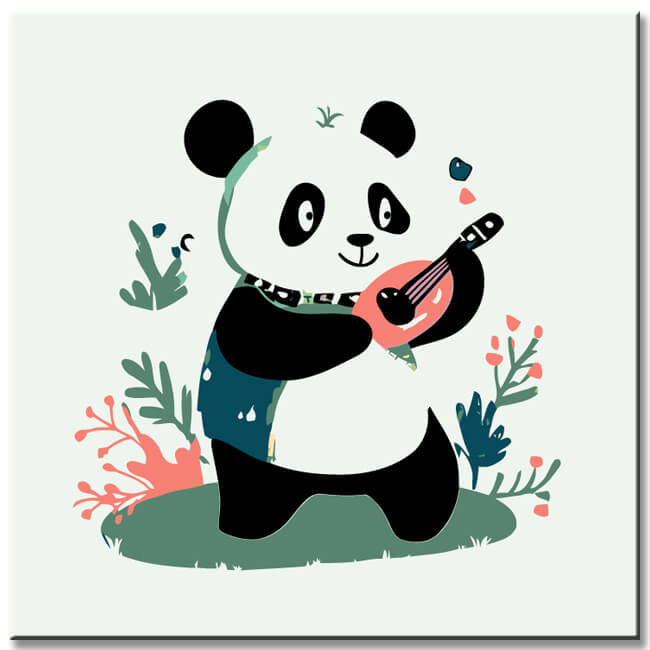 Malen nach Zahlen Comic Pandaband