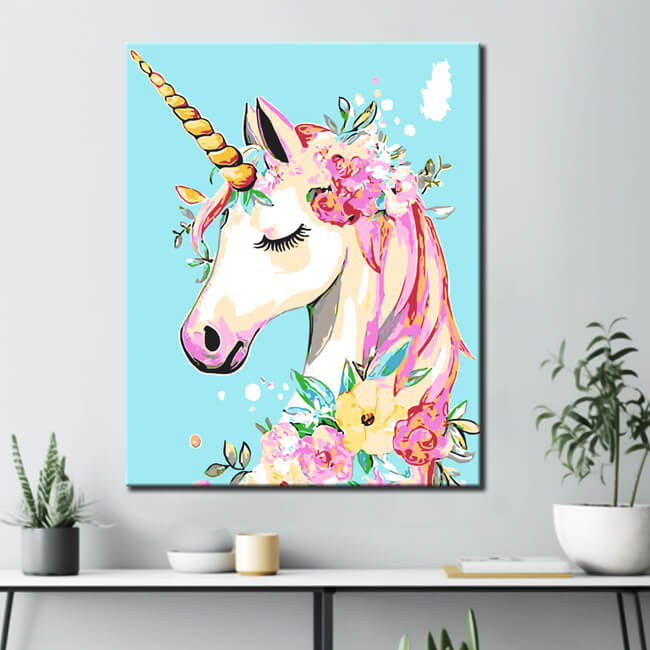 Malen nach Zahlen einhorn