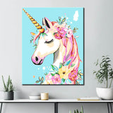 Malen nach Zahlen einhorn