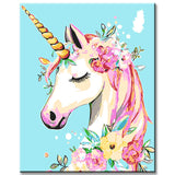 Malen nach Zahlen einhorn