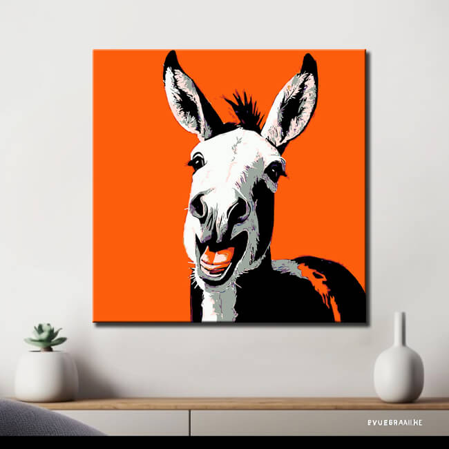 Malen nach Zahlen Esel TierKunst