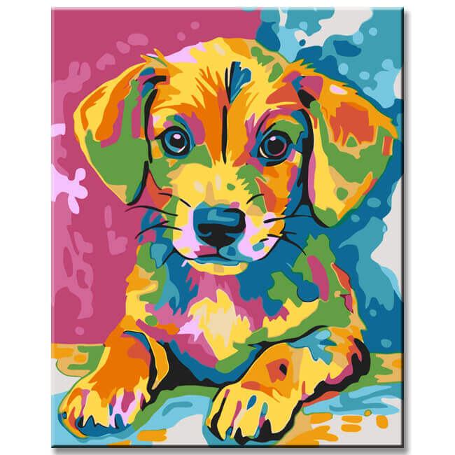 Malen nach Zahlen Hund Tiere Moderne TierKunst