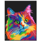 Malen nach Zahlen Katze Portrait Tiere TierKunst