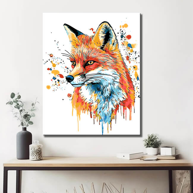 Paint by Numbers Fox Animals Modern Animal Art Painting