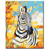 Malen nach Zahlen Zebra Pferd Tiere Moderne TierKunst Malerei
