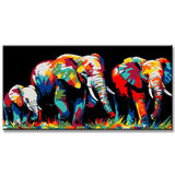 Paint by Numbers Elephant Family Modern Animal Art Painting