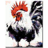 Malen nach Zahlen Hahn Tier Moderne TierKunst