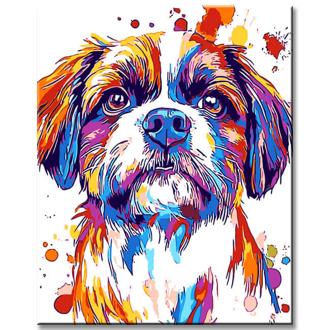 Malen nach Zahlen lieber Hund Moderne TierKunst