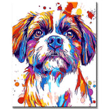 Malen nach Zahlen lieber Hund Moderne TierKunst