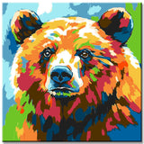 Malen nach Zahlen Bär Moderne TierKunst