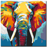 Malen nach Zahlen Großer Elefant Portrait Moderne TierKunst