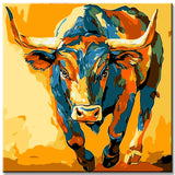 Malen nach Zahlen Großer Stier Portrait Moderne TierKunst