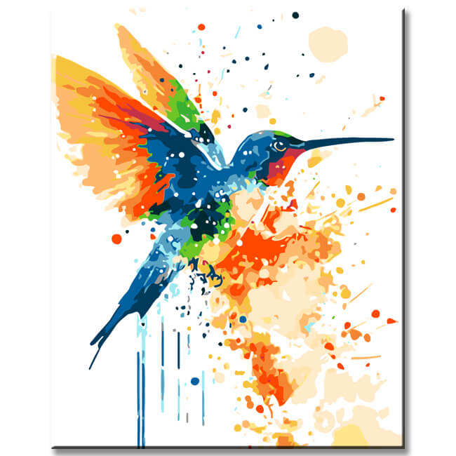 Malen nach Zahlen Kolibri Vogel Moderne TierKunst