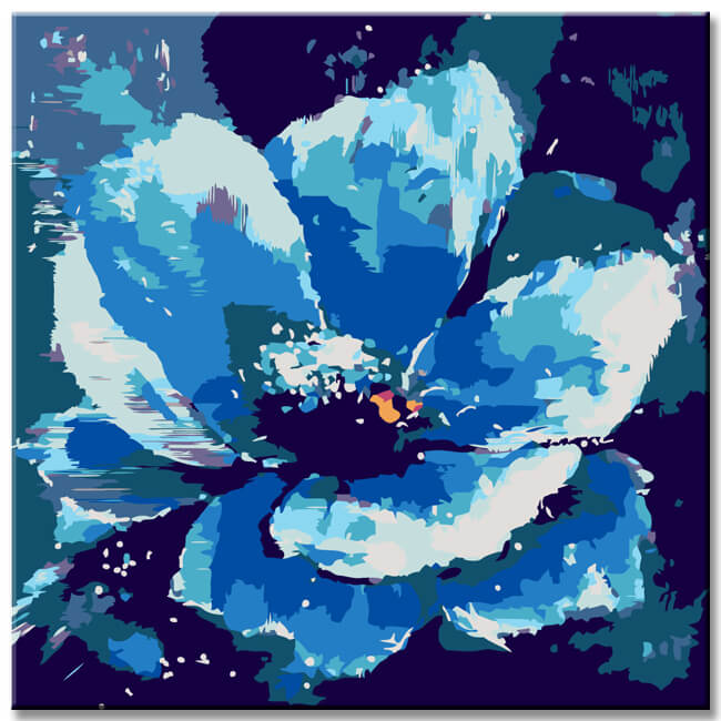 Malen nach Zahlen Blaue Blume II