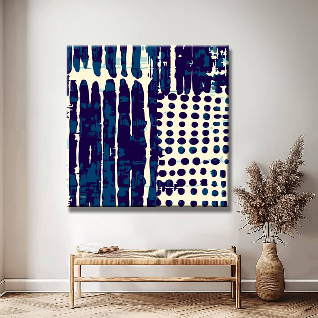 Malen nach Zahlen Indigo-Batik Kunstmotiv