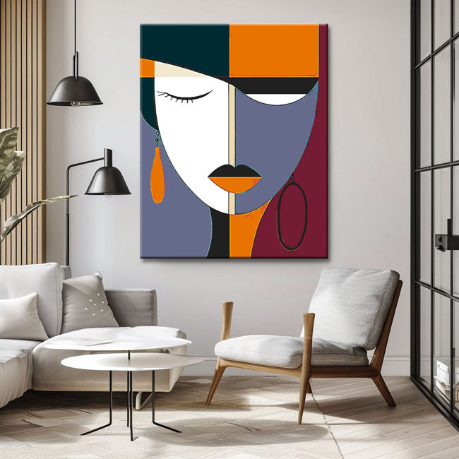 Malen nach Zahlen Kunst Minimalismus Einfache Formen Auge I