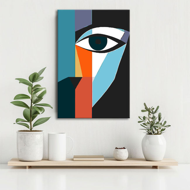 Malen nach Zahlen Kunst Minimalismus Einfache Formen Auge IV