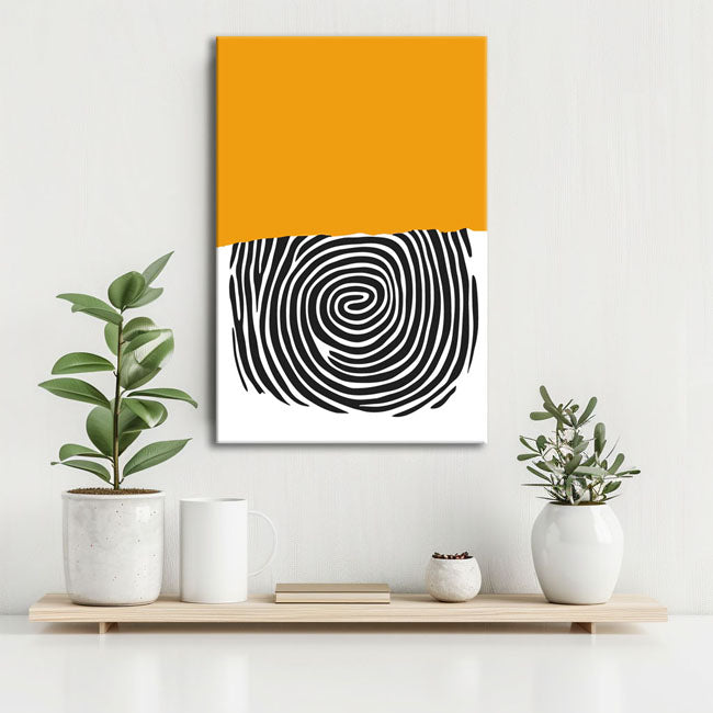 Malen nach Zahlen Kunst Minimalismus Fingerabdruck