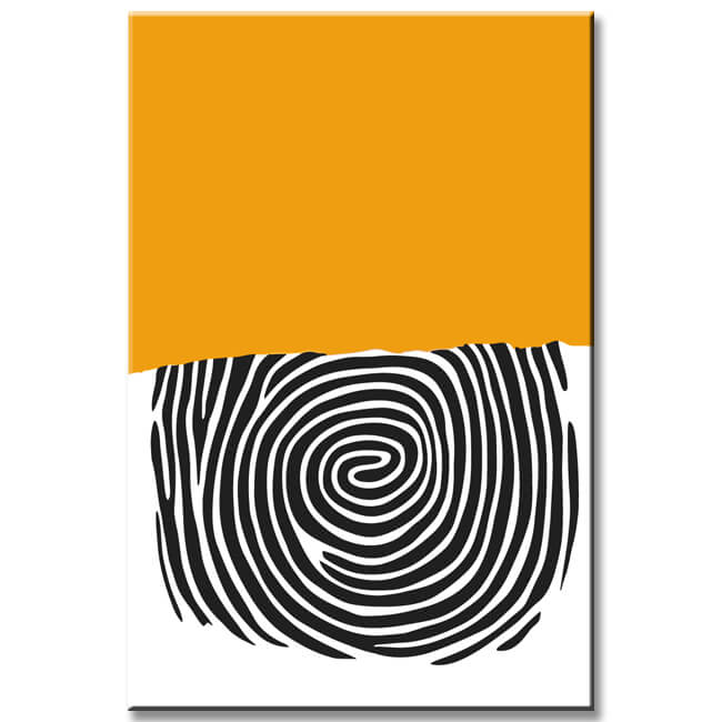 Malen nach Zahlen Kunst Minimalismus Fingerabdruck