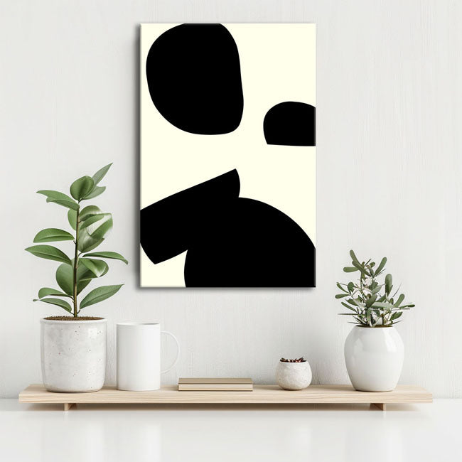 Malen nach Zahlen Kunst Minimalismus Freie Gestaltung Schwarz I