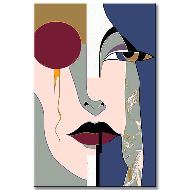 Malen nach Zahlen Art Geometric Abstract Figures I