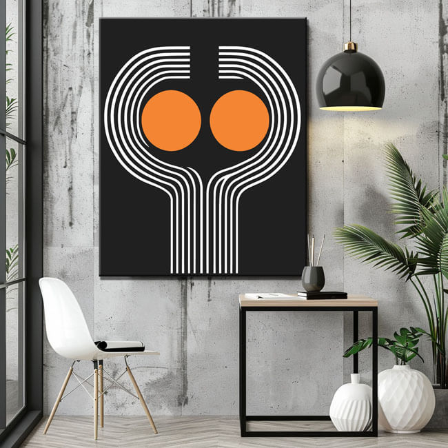 Malen nach Zahlen Kunst Minimalismus Freie Gestaltung Geometrie weiße Streifen