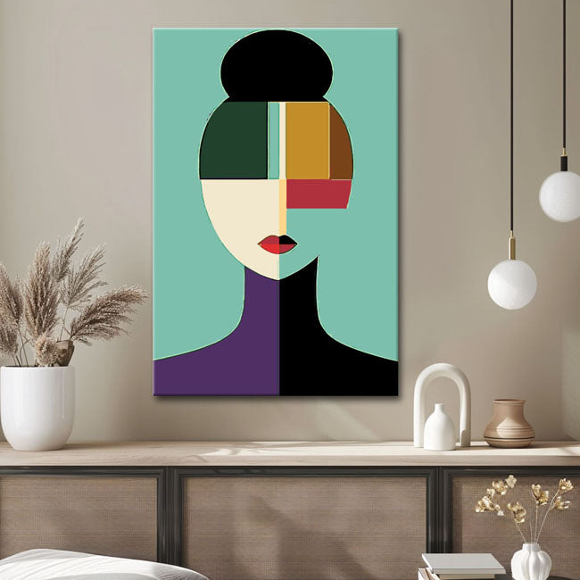Malen nach Zahlen Kunst Geometische Abstrakte Figuren VI