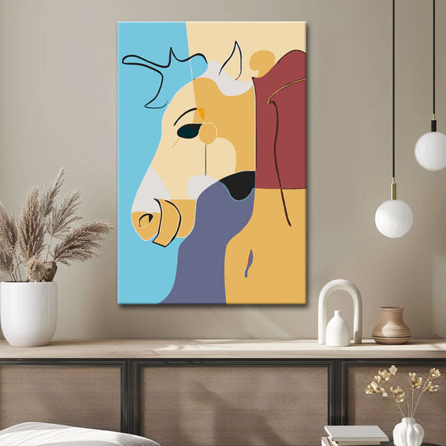 Malen nach Zahlen Kunst Geometische Abstrakte Tierfigur