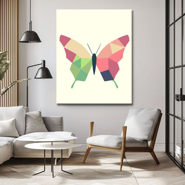 Malen nach Zahlen Kunst Polygon Stil Schmetterling