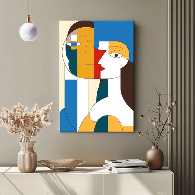 Malen nach Zahlen Kunst Abstrakte Kunst 2 Personen