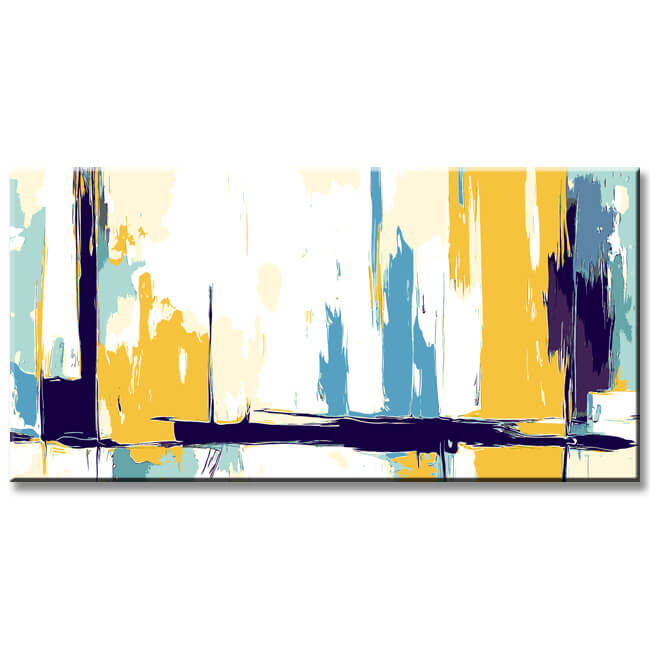 Paint by Numbers Art Abstract Painting White Gold