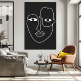 Malen nach Zahlen Kunst Abstrakte Malerei Geometrie Gesicht II
