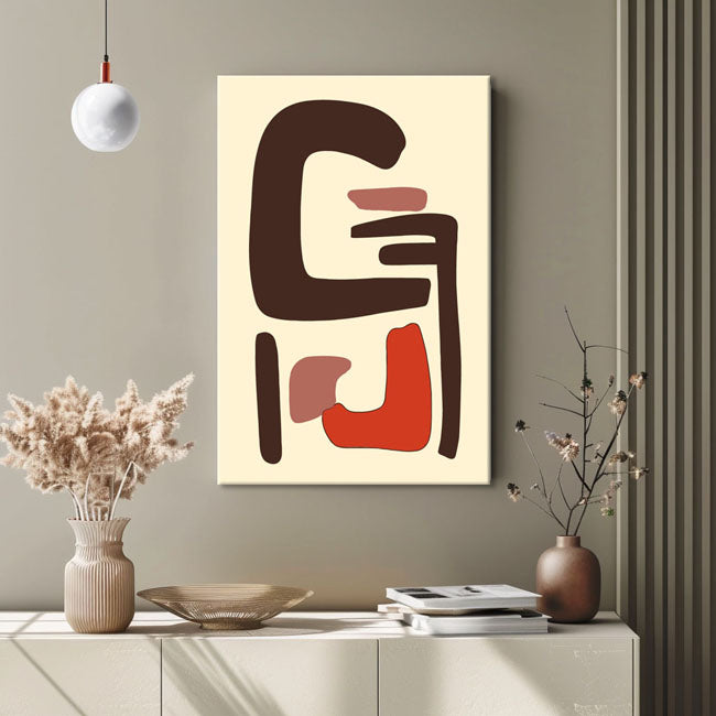 Malen nach Zahlen Kunst Abstrakte Malerei Geometrie Farbige Formen I