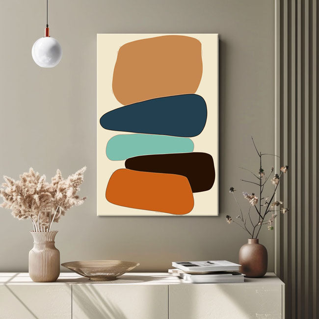 Malen nach Zahlen Kunst Abstrakte Malerei Geometrie Farbige Formen II