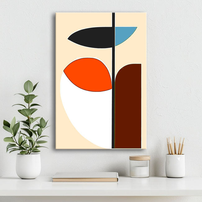 Malen nach Zahlen Kunst Abstrakte Malerei Geometrie Farbige Formen IV