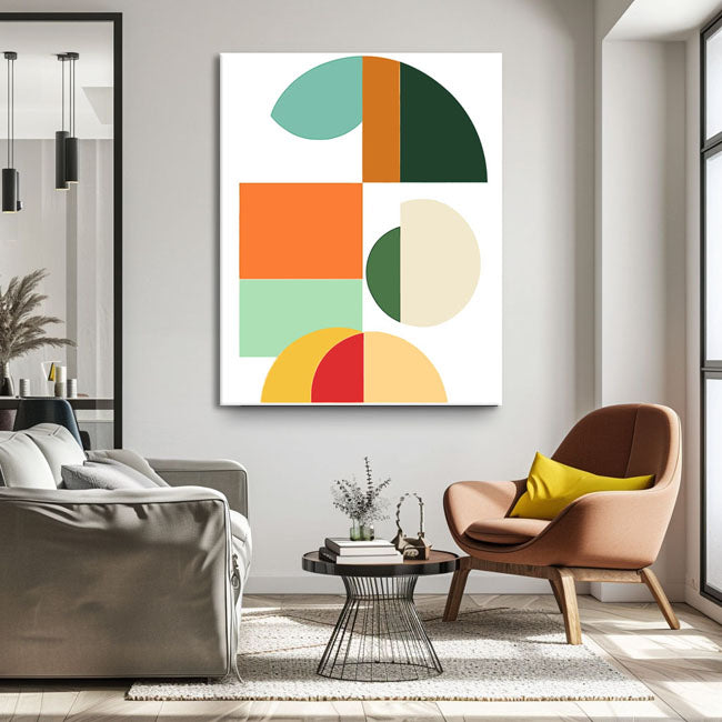 Malen nach Zahlen Kunst Abstrakte Malerei Geometrie Viertel Kreise