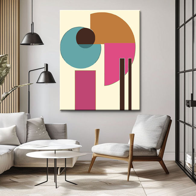 Malen nach Zahlen Kunst Abstrakte Malerei Geometrie Kreise Striche Punkte