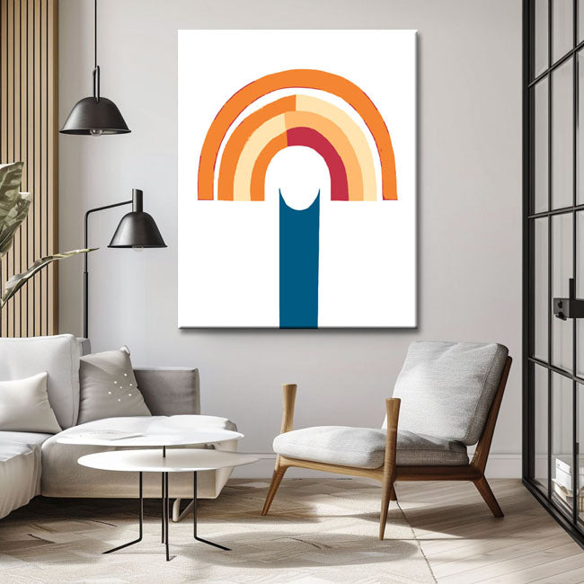 Malen nach Zahlen Kunst Abstrakte Malerei Geometrie Farbige Linien