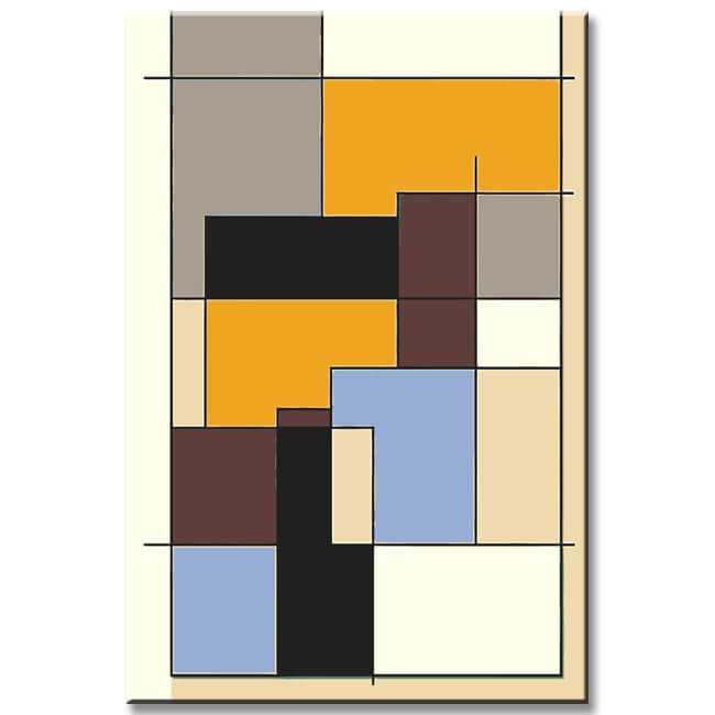 Malen nach Zahlen Kunst Abstrakte Malerei Geometrie Farbige Rechtecke I