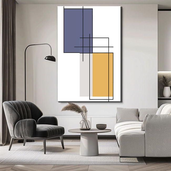 Malen nach Zahlen Kunst Abstrakte Malerei Geometrie Farbige Rechtecke II