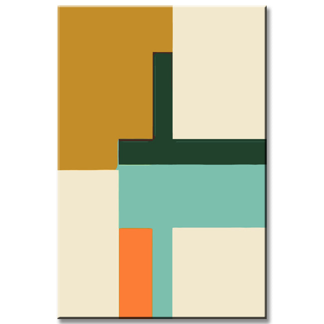 Malen nach Zahlen Kunst Minimalismus Rechtecke Kreativ